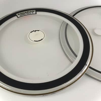 Aquarian Super Kick II Bass Drum Batter Head 22” + Evans 22” EMAD Kick Pads Falam Slam image 5