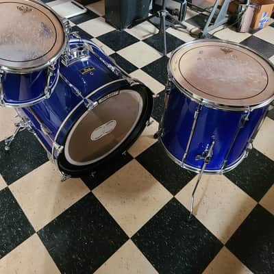 Pearl Export drum set 1980s-90s? Blue image 4