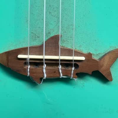 Makala Ukulele – Turquoise/Seafoam Green – Shark Bridge – Used, Good Condition image 6