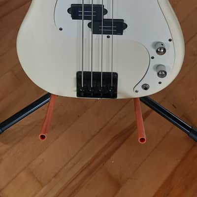 Lado 'The Hawk' 1980s Aged Olympic White Bass Guitar image 2