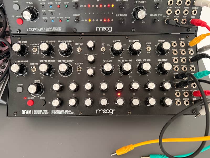 Moog DFAM Drummer From Another Mother Semi-Modular Analog Percussion Synthesizer 2018 - Present - Black/Wood image 1