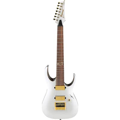 Ibanez K7YANG Brian "Head" Welch Korn Signature 7-string Guitar - Matte White image 4