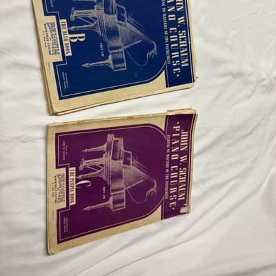 Vintage 1945 John W. Schaum Piano Course books B - G -Used Vintage old image 5