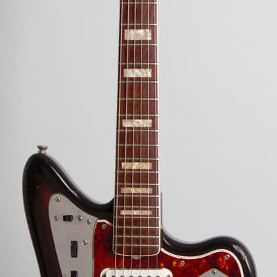 Fender Jaguar Solid Body Electric Guitar (1966), ser. #171100, black tolex hard shell case. image 8
