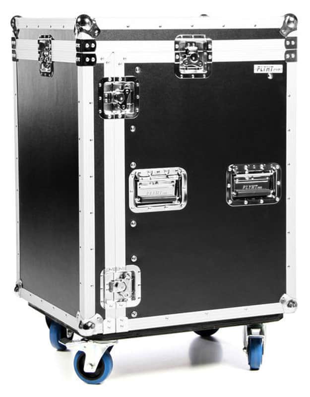 Flight Pro L-Rack 12U Angle Rack with Service Flap and Wheels image 1