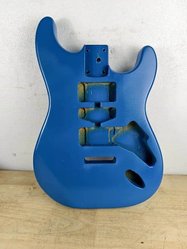 Blue Stratocaster Strat Style Guitar Poplar Wood Body image 1