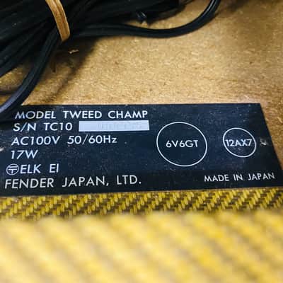 Fender Japan Tweed Champ TC-10 Guitar Combo Amp, Tube image 9