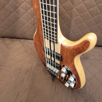 Cort A5BEYONDOPBN Single Cutaway Multi-Scale Bubinga Top 5-String Electric Bass Guitar w/Premium Soft Case image 7