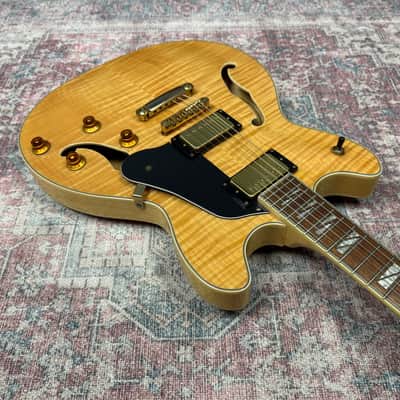 Washburn HB35 Hollowbody Electric Guitar in Natural image 10