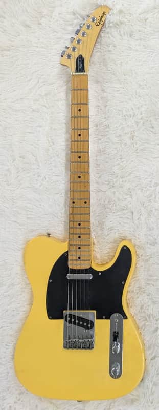Vintage Epiphone T-310 Tele Style Electric Guitar Yellow w/Gig Bag - 1989 ?