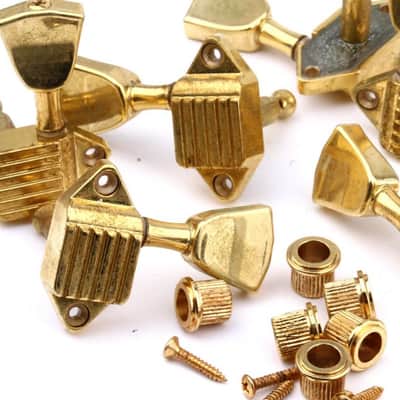 Kluson® Aged Waffelback Tuner Gold Metal Buttons image 2