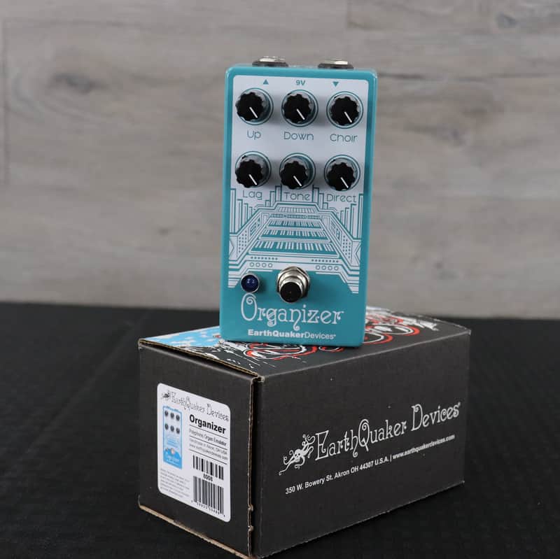 EarthQuaker Devices Organizer Polyphonic Organ Emulator V2 Teal / White Print image 1