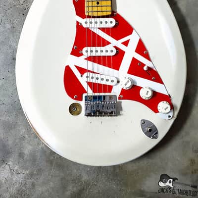 Jack's Guitarcheology "Bed Pan Halen's Frankensh*t" Toilet Seat Electric Guitar (2021 White Relic) image 10