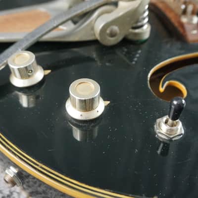 Firstman Liverpool Violin Guitar - Black - Hollow Body Japan image 11