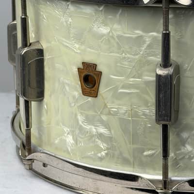Ludwig WFL 7x14" Twin Strainer 30's Snare Drum - White Marine Pearl image 13