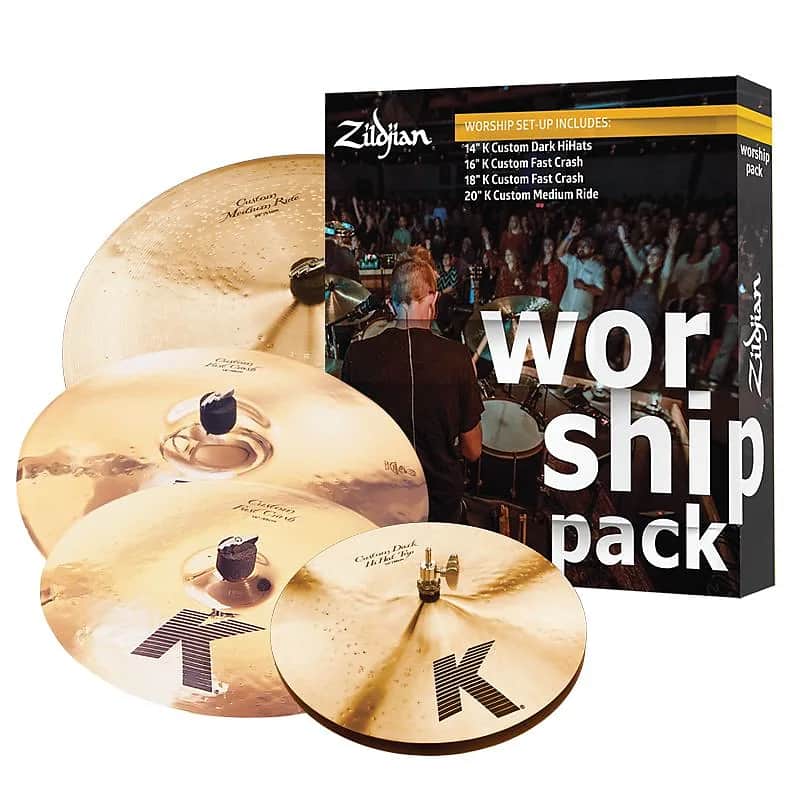 Zildjian KC0801W K Custom Worship Box Set 14/16/18/20" Cymbal Pack image 1