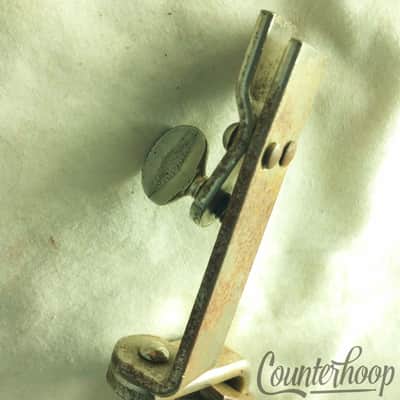 *Ludwig Cowbell Mount Clamp-On Bass Drum Hoop Nickel Vintage 30s Early American* image 3