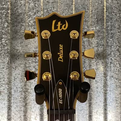 ESP LTD EC-1000 Vintage Black EMG Guitar & Case #0157 Used image 4