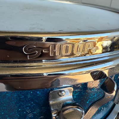 Vintage 60's Rogers Cleveland Spotlight 5x14" Snare Drum in Blue Sparkle with S-Hoop Batter (Rm4) image 5