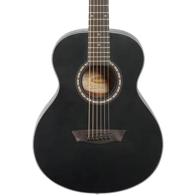 Washburn Apprentice G Mini5 Acoustic Guitar (with Gig Bag), Black Matte image 1