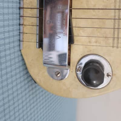 Vintage 1930s Volu-Tone Lap Steel Mother of Pearl Lap Steel Guitar White Sparkle MOP Pearl Valco Will Need New Tuner Buttons & Minor EZ Project TLC Magnatone Supertone Aloha image 5