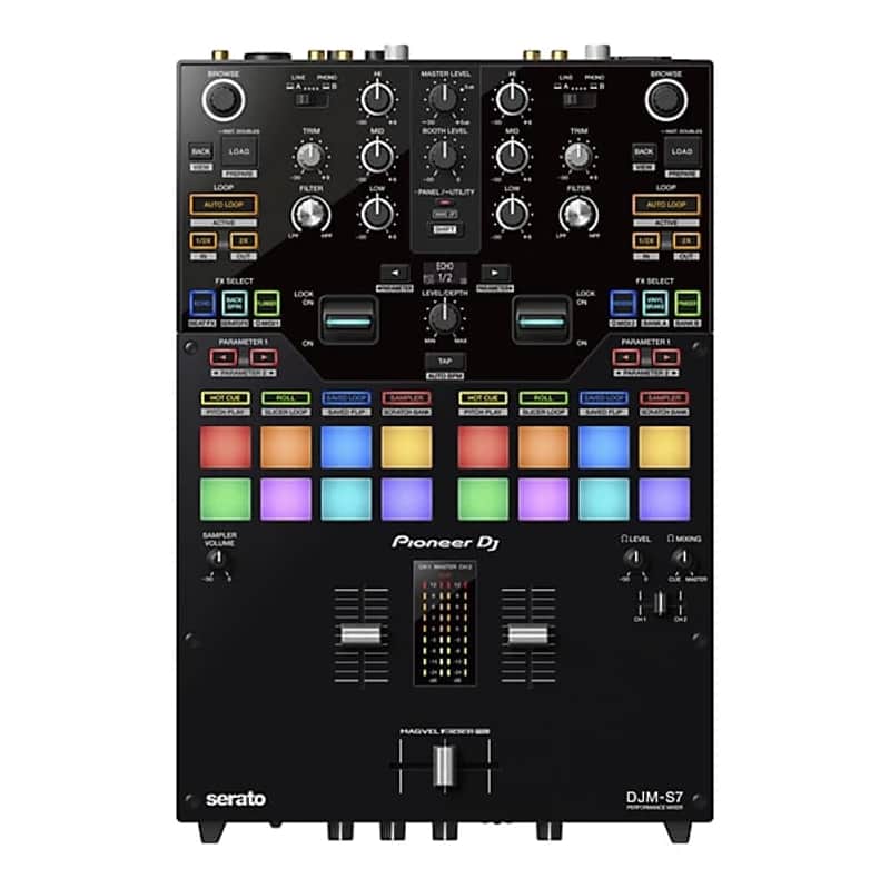 Pioneer DJ  DJM-S7 2-Channel Battle Mixer for Serato DJ & rekordbox With Performance Pads 2024 - BLACK image 1