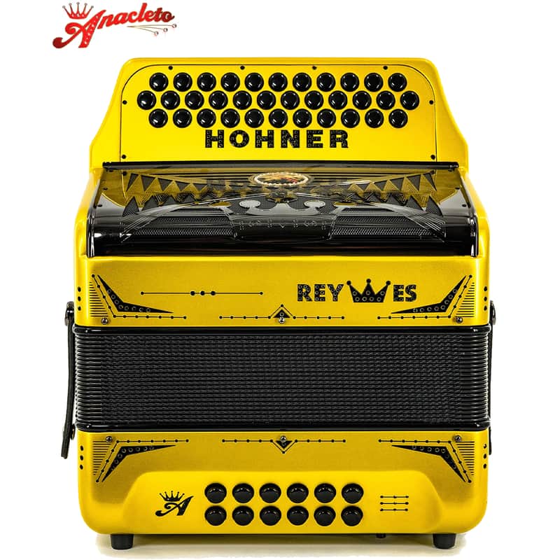 Hohner Anacleto Rey Especial I FBE (FA) Accordion - Traffic Yellow image 1