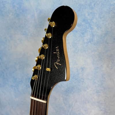2025 Fender Japan Traditional Collection '60s Jazzmaster – Black Pearl / Gold, Matching Headstock, MIJ image 4