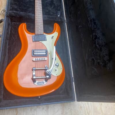 Danelectro The '64 with Bigsby 2010s - Orange Metallic image 9