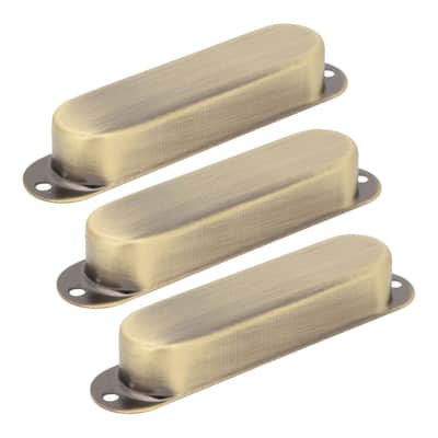 Stratocaster Metal Single Coil Pickup Covers (No Holes) - Bronze 3 Pcs image 1