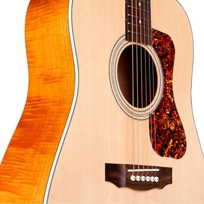 Guild D-240E Limited Flamed Mahogany Dreadnought Acoustic-Electric Guitar, Solid Spruce Top image 4