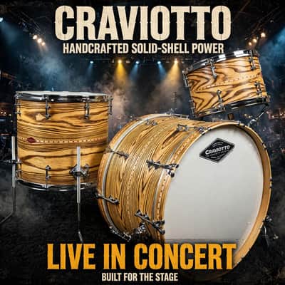 Craviotto 13/16/24 solid shell Ash drum set with special burn enhancement. image 1