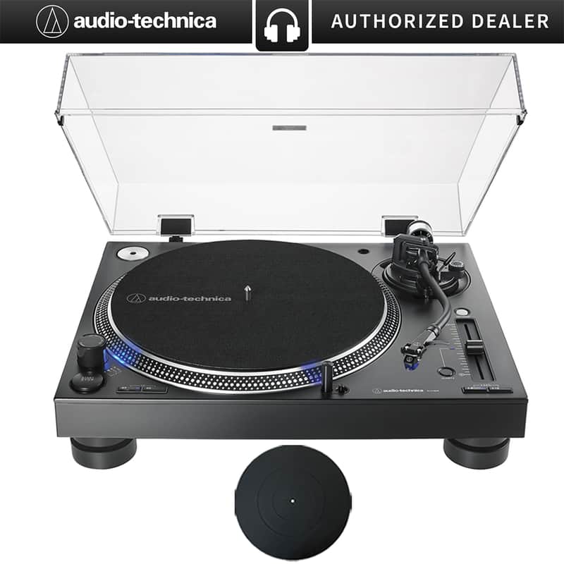Audio-Technica AT-LP140XP Direct-Drive Professional DJ Turntable - (Black) with Rubber Mat image 1