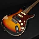 Vintage V6HMRSB HSS Icon Aged Relic Electric Guitar Gloss Sunburst