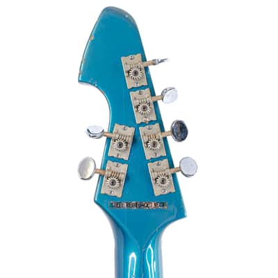60s Teisco Del-Ray ET-230 Sharkfin Guitar Lake Placid Blue w/ Bridge Mute, Vibey Design image 14