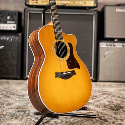 Taylor 214ce Special Edition Grand Auditorium Acoustic/Electric Guitar - Honeyburst with Gig Bag image 15