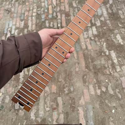 Headless ss 24frets roasted maple electric guitar neck C contour 25.5 spoke truss rod image 1