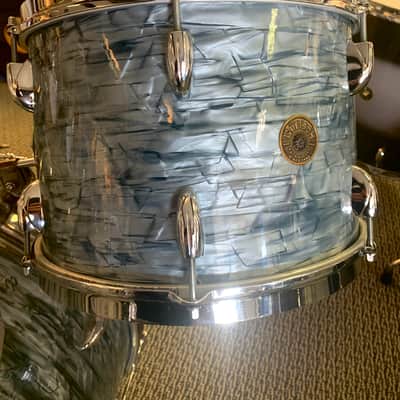 Gretsch Broadkaster “Name Band” Outfit 13/16/22 1950’s - Blue Pearl image 2