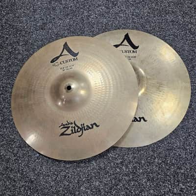 Hi-Hat Cymbals 14" Zildjian A Custom USED! RKAAH260626 image 1
