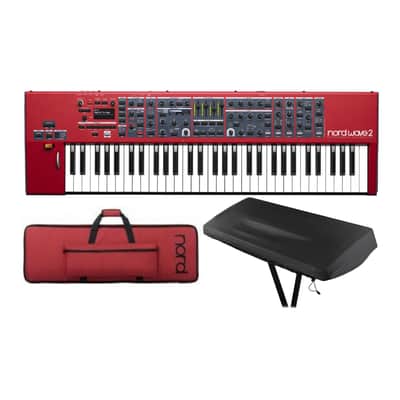 Nord Wave 2 61-Key 4-Part Performance Synthesizer Bundle with Nord Soft Case for Wave 2 and Knox Gear 61-Key Dust Cover