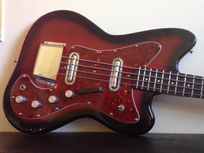 Vintage Silvertone 1443 Bass Danelectro Hornet + Original Case image 1