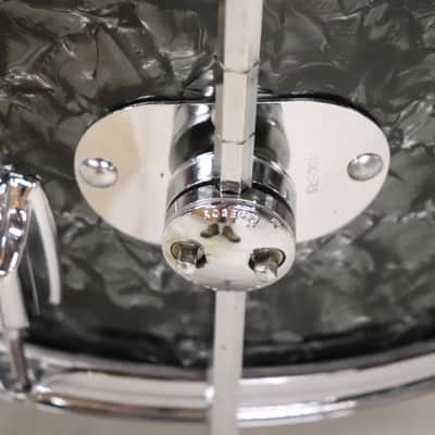 Rogers Holiday 3pc Drum Set Kit Vintage 1960's 22/13/16" Black Diamond Pearl image 20