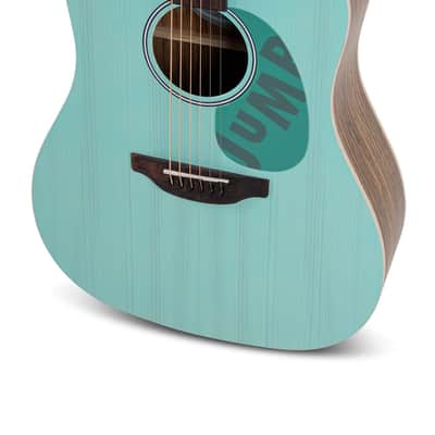 Ovation Applause Jump Series Dreadnaught Acoustic guitar, Celeste-Mint (AAS-69-T) image 5