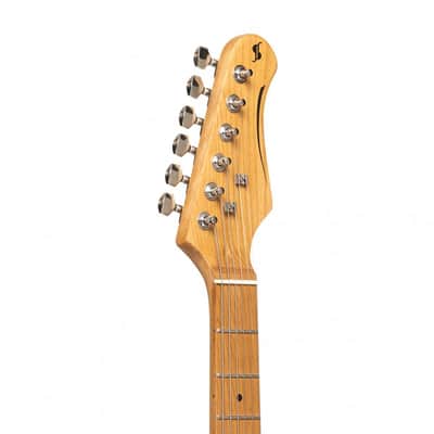 STAGG VINTAGE SERIES T-PLUS TELE HS ELECTRIC GUITAR / BLACK | MAPLE image 4