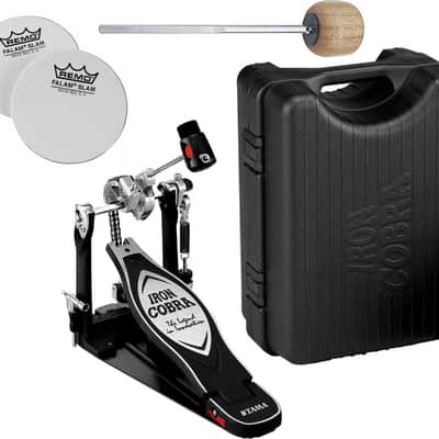 TAMA HP900PN Iron Cobra 900 Series Power Glide Single Bass Drum Pedal w/ Case, Impact Patches, and Extra Wood Beater image 1