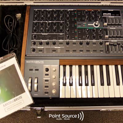 Arturia MatrixBrute with special edition engraved flight case