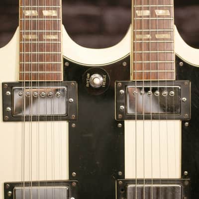 Vintage Ventura Double Neck 6 & 12 String Guitar - Copy of Gibson EDS-1275 image 14