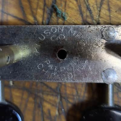 Vintage RARE 1940 Patent Applied For Kluson Open Back Martin Gibson Epiphone Harmony Guitar 3x3 on a Plate BASS SIDE Tuners Slot Head or Regular Luthier Parts Screws #2 image 3