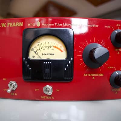 D.W. Fearn VT-2 Dual Channel Tube Mic Preamp 2004 - Red image 4