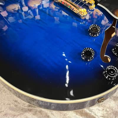 Gibson ES-137 Classic Blue Burst 2003  [USED][GTK017] image 9